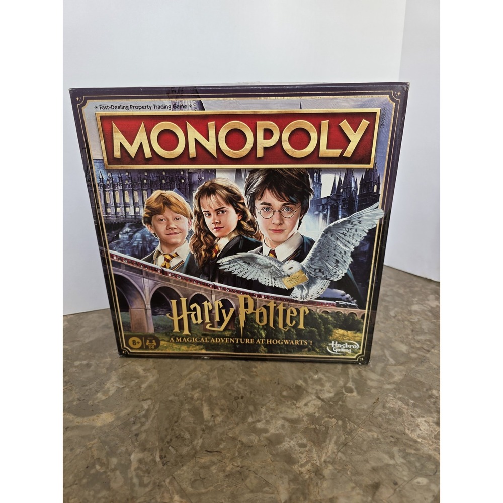 Monopoly Harry Potter Edition Board Game - Opened Box Pieces And Cards Wrapped
